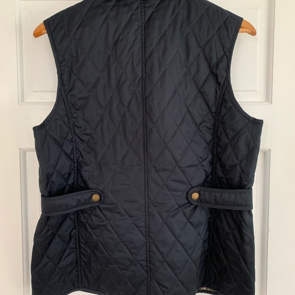 L.L. Bean Quilted Riding Vest Navy Medium - Picture 4 of 8